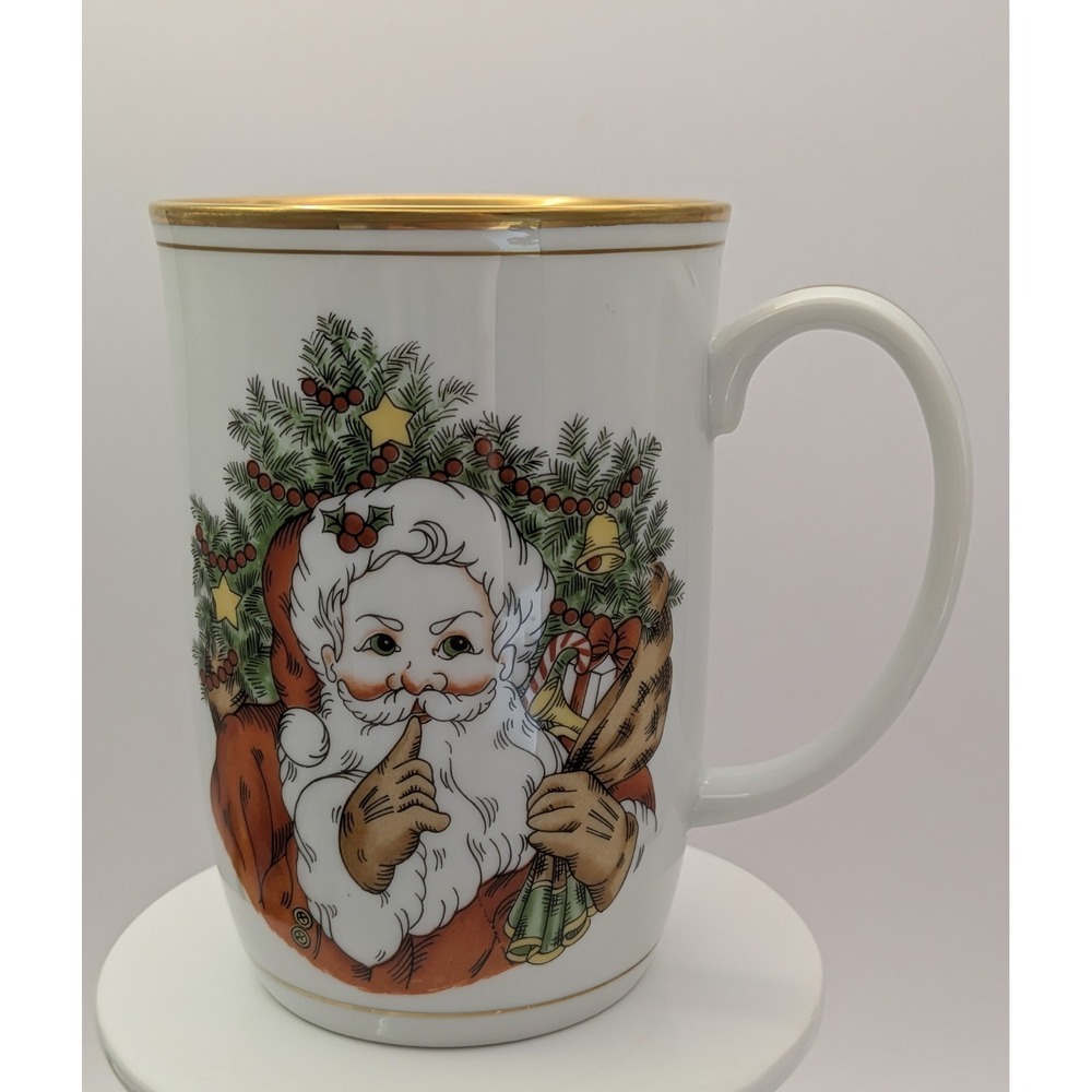 Fitz &Floyd St Nicholas Coffee Cup Mug Made In‎ Japan Whisper Santa Replacement